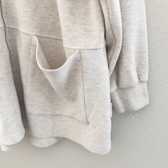 Varley Evelyn Jacket Large Marled Ivory Layering Loungewear Casual Neutral Chic - Picture 9 of 13